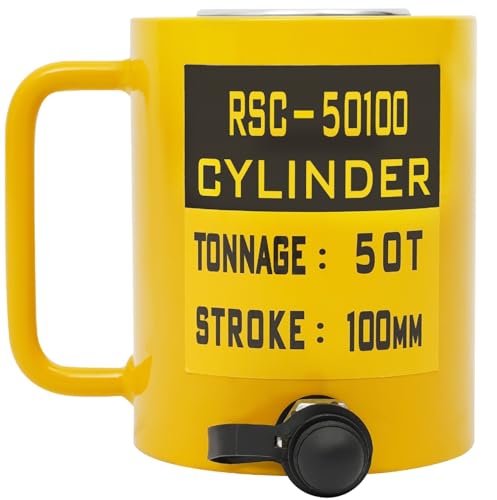 50 Ton Hydraulic Cylinder Jack Automotical Retracting Hollow Hydraulic Porta Power Ram with Handle 4