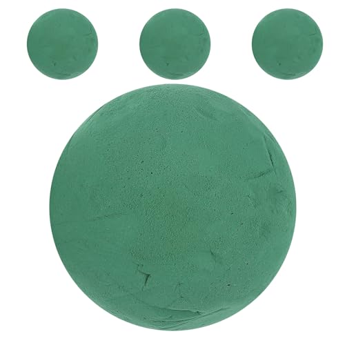 GARVALON 4 Sfere di Schiuma Floreale Verdi Rotonde 9 CM per Composizioni Floreali Fango Floreale per Matrimoni e Decorazioni Casa Portafiori per Fiori Freschi e Artificiali