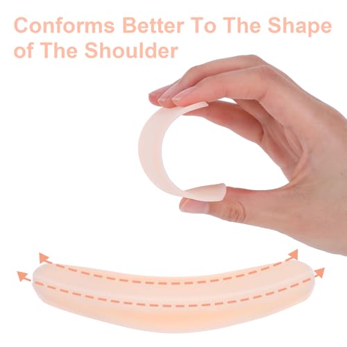 Thinp 6 Pcs Bra Strap Cushion,Silicone Shoulder Pads for Bra Straps Bra Strap Holders for Slipping Non-Slip Shoulder Protectors Pads for Women Ease Shoulder Discomfort (Black,White,Skin Color)2