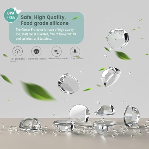 KESI ORNAMENTS 8 Pack Round Corner Protector Baby Proof Clear and Transparent Bumper for Baby Safety, Table Corner Protectors, Table Edge and Furniture Guards - Image 2 thumbnail