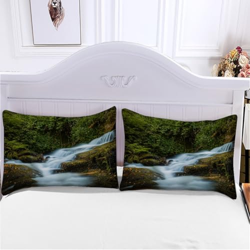 Housse de couette cascade 3D réversible avec fermeture éclair confort - 8