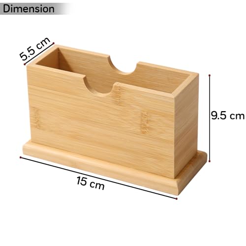 Image of HOKIPO Bamboo Tissue Paper Holder (AR-5054)