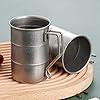 2pcs 350ml Stainless Steel Coffee Mug with Handle Industrial Cup for Hot or Cold Drink Beverages Drinking Utensils Shatterproof Camping Mug #4