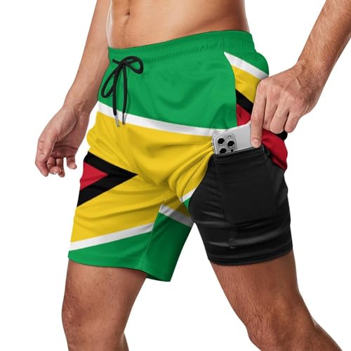 Zakqeik Palestine Flag Mens Swim Trunks Quick Dry Swim Shorts with Pockets Funny Beach Shorts2