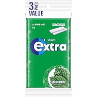 Extra Spearmint, Sugar Free Chewing Gum, 3 Packets With 14 Pieces