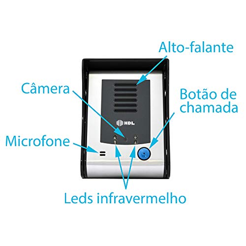 Vídeo Porteiro Eletrônico HDL Sense Seven S Função Siga-me Viva-voz e Alarme (Branco)