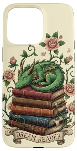 Cottagecore Bookworm Art �p Dream Reader Dragon �P�[�X �X�}�z�P�[�X iPhone 15 Pro Max �p
