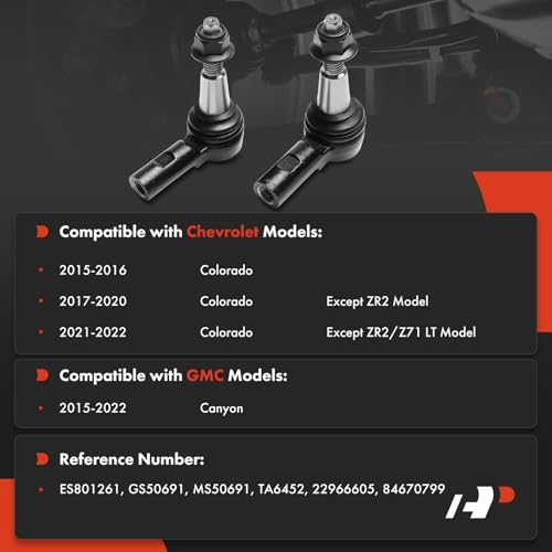 A-Premium Front Outer Tie Rod End, Compatible with Chevrolet, GMC by A-Premium - Used condition - Image 2