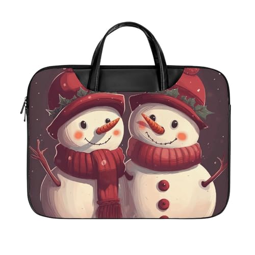 Bolso para portátil impermeable 17 pulgadas diseño de muñecos de nieve miniatura 1