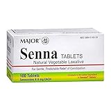MAJOR SENNA LAXATIVE TABS [BOXED] SENNOSIDES-9 MG Brown 100 TABLETS UPC 309046434597