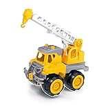 STEM Jr. Take Apart Crane Toy - Construction Vehicle STEM Toys for Boys, Ideal Learning with Vehicles, Building Toys for 4 Year Old Boy Gifts - Sturdy Carry Case, Toy Drill, Bonus Truck Toy!