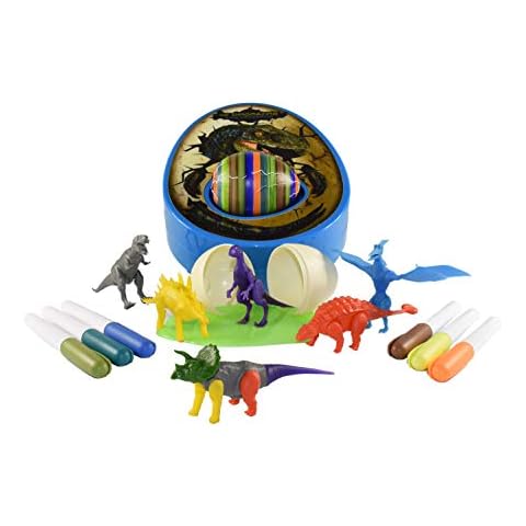 The Eggmazing Egg Decorator The DinoMazing Dinosaur Egg and Year-Round Egg Decorator Kit - Egg Decorating Spinner Arts and Crafts Activity - Includes Mystery Dino Eggs with Non-Toxic Slime and Markers Cover