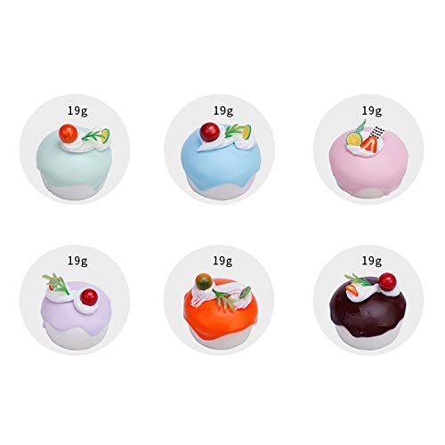 image for HongTu 6PCS Round Jam Cake Simulation Food Artificial Fake Food Model 