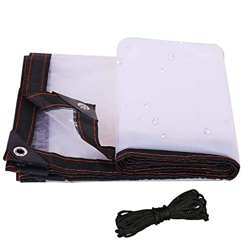 RGRE 1x1m Bâche Transparente Imperméable avec Œillets, Transparent Bâche De PVC, Protection Contre Le Gel UV Et Le Vent Bâche pour Serre, Balcon Pluie Couverture Cover