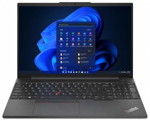 Image of Lenovo Thinkpad E16 G2 16-inch (40.64 CM) Laptop, AMD Ryzen 7 7735HS (8-Core), 16GB DDR5 RAM, 512GB NVMe SSD, FHD+ IPS Display, Radeon 680M, Wi-Fi 6, Fingerprint Reader, Windows 11 Pro, MS-Office 2024