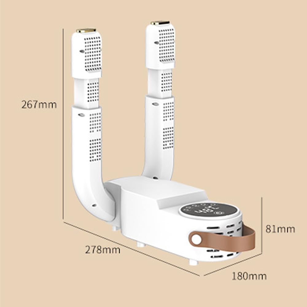 Sèche-bottes électrique – Chauffe-chaussures et gants portable avec support réglable et minuterie pour un séchage efficace des bottes, gants, chapeaux, chaussettes et équipement de ski