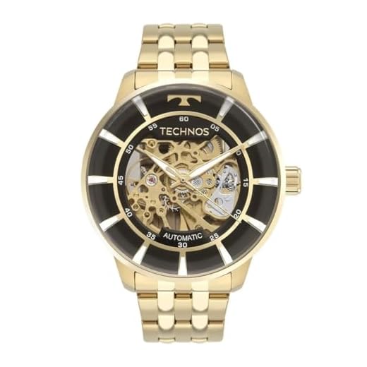 Relógio TECHNOS masculino Automático dourado G3265AA/1P
