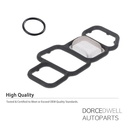 Image of Head Cylinder Solenoid Valve Gasket Set - 15826RNAA01 91319PAAA01 917174 0115600 SVF102 - Fits Honda Acura Accord CR-V HR-V ILX 2006-2021 Porsche /Cayenne 1.8L 2.0L 4.5L - VTEC Filter Spool Valve