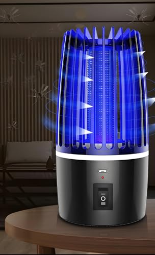 Atrapamoscas eléctrico portátil recargable con trampa de insectos 2 en 1 4
