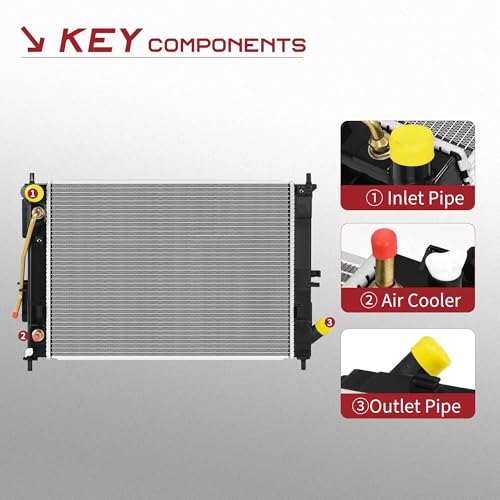 YITAMOTOR Radiator Compatible with 2014-2016 Hyundai Elantra, Fit for 2015-2018 Kia Forte, 14-18 Forte5 L4 1.8L 2.0L by YITAMOTOR - Image 3