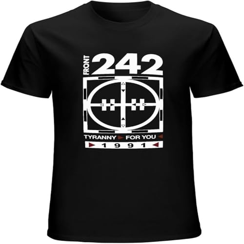 XUTSE Front 242 Tyronny for You Mens Cosuol Tops Cotton T Shirt Black S