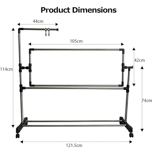 Soporte de costura ajustable de 55 cm que elimina el dolor de espalda al bordar y coser 7