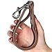Logical Leather Traffic Lead - Full Grain Heavy Duty Genuine Short Leather Leash Best for Large Dogs - Brown