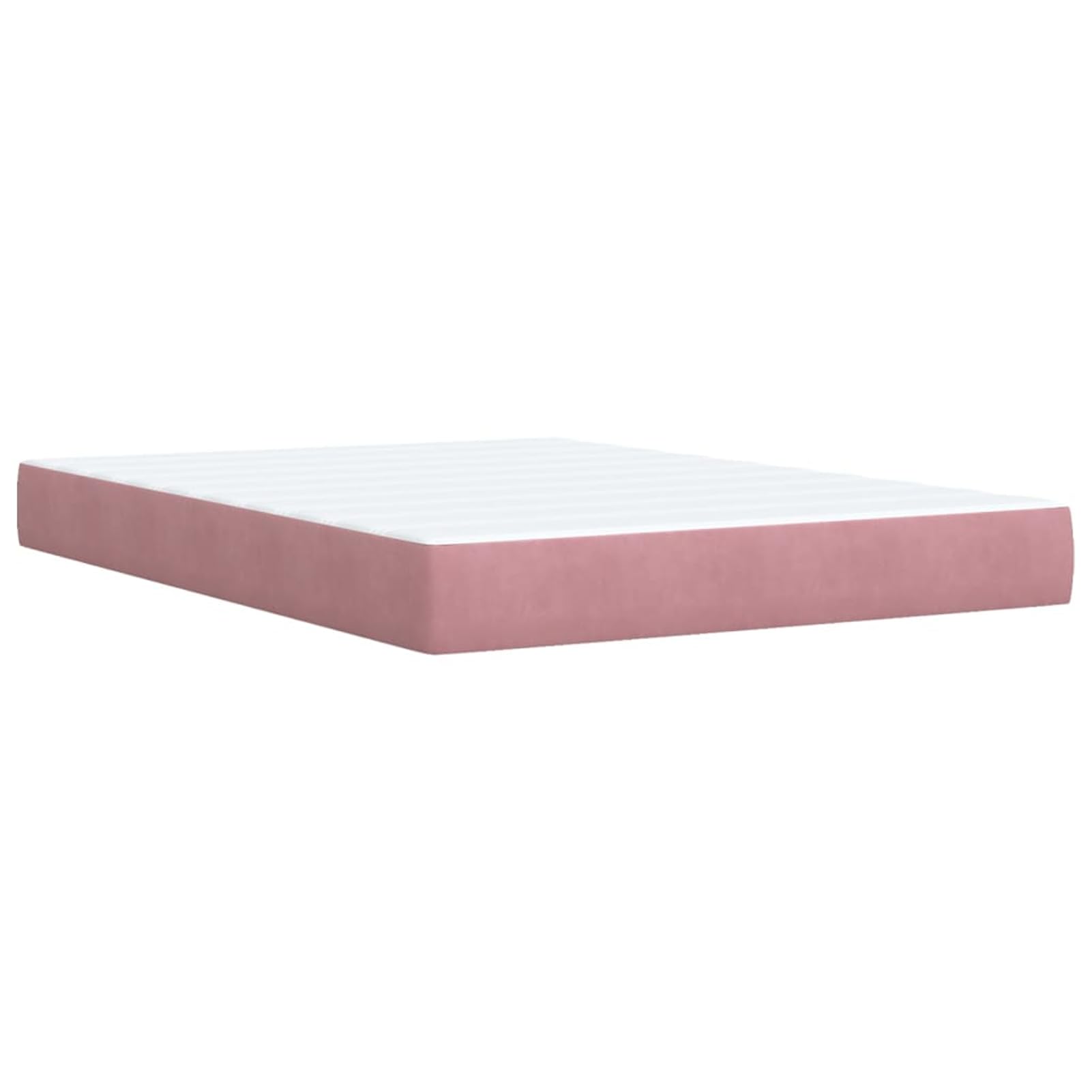 ATOMSTACK MAKER Letto a molle, rosa, 140 x 190 cm, con materasso a molle insacchettate e rivestimento in velluto traspirante, morbido, di supporto, lavabile, con testiera e rete a doghe