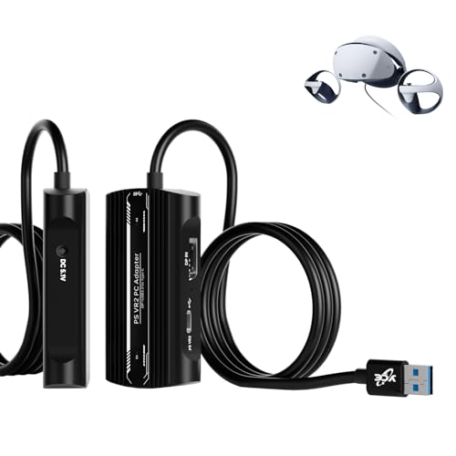 PSVR2 PC Adapter PSVR 2 PC Accessories Kit Compatible with PlayStation VR2 AR Glasses Portable Monitor Includes DP 1.4 Cable and Power Adapter