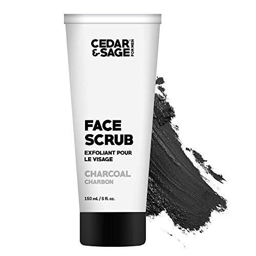 Cedar & Sage, Charcoal Infused AntiAging Exfoliating Face Scrub for Men 150mL, 1 Count