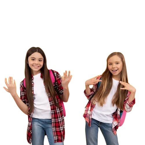 Image of Brix Girls' Long Sleeve Tees - 100% Cotton Tagless 4 -Pack Crew Neck Super Soft Cotton T Shirts.