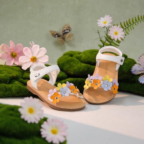 Image of PHIRAMIN Toddler Flower Girl Sandals - Girl Dress Shoes Toddler Little Kid Wedding Party