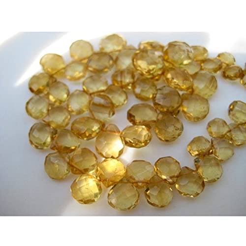Citrine Faceted Beads : des cœoeurs briolettes 6-9mm pour sublimer vos pierres percées