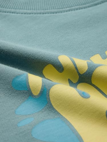 Image of The Souled Store Here We Go Again Men and Boys Short Sleeve Round Neck Green Graphic Printed Cotton Oversized T-Shirts