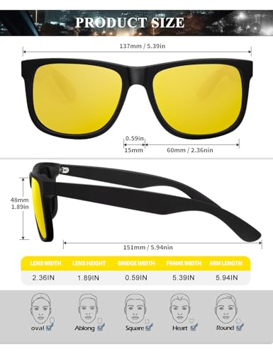 Image of KALIYADI Sunglasses-Men Polarized-Sunglasses for Men: Classic Sun Glasses for Driving Fishing Golf with UV400 Protection