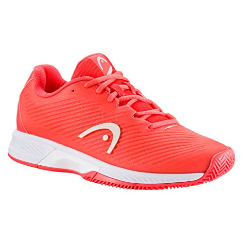 HEAD Revolt Pro 4.0 Arcilla Señoras Zapato de Tenis, Womens, Coral/Blanco, 38.5