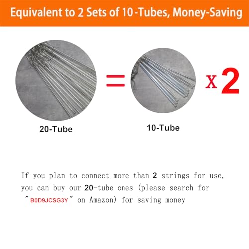 Kwaiffeo Outdoor Christmas Lights, Meteor Shower Lights Snow Falling Lights 12 inch 10 Tube Outside Christmas Lights for Xmas Tree Halloween Decorations Window Wedding Party, White…