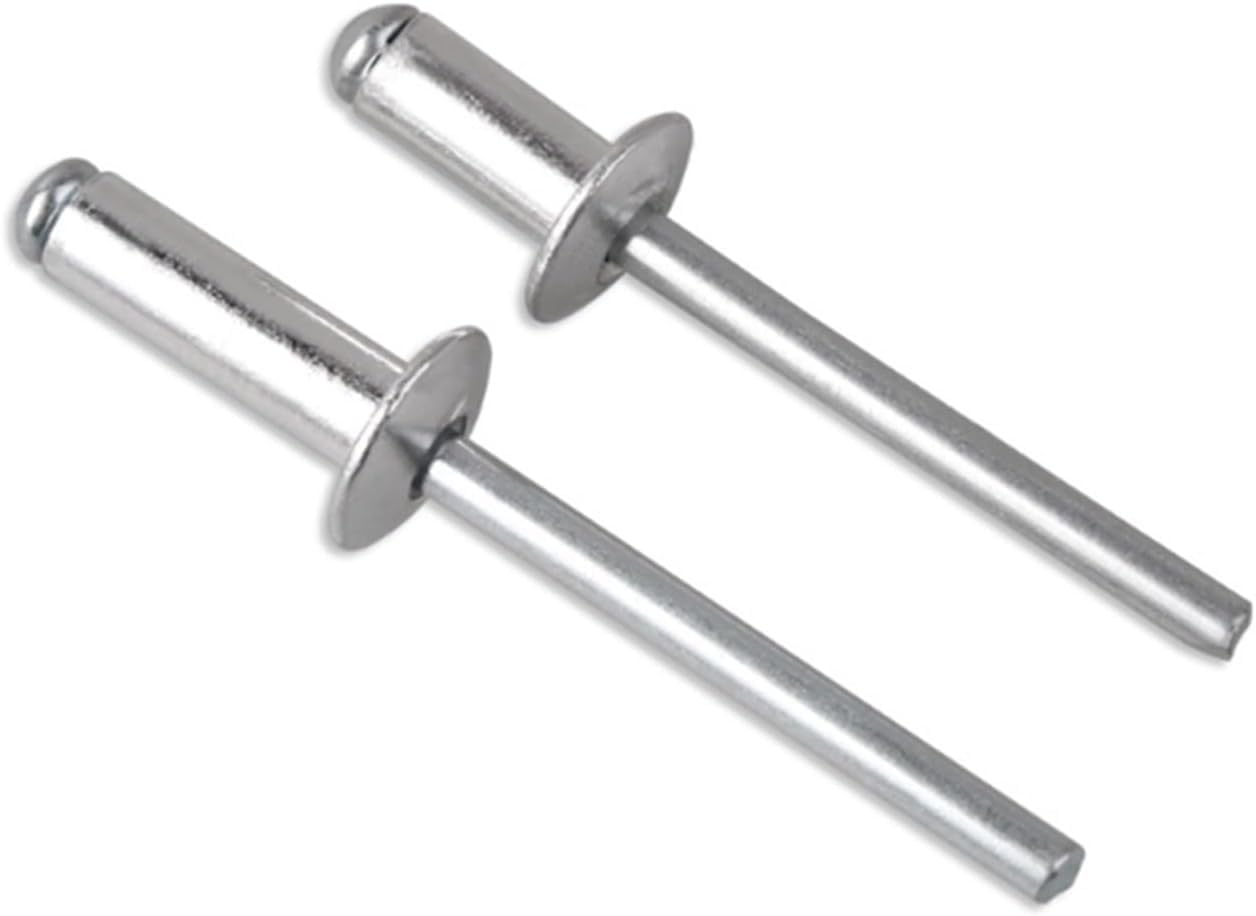 Rivet aveugle à sertir, Rivets aveugles en alliage d'aluminium M4.8 x 30mm, 300 pièces, avec mandrins acier, argent