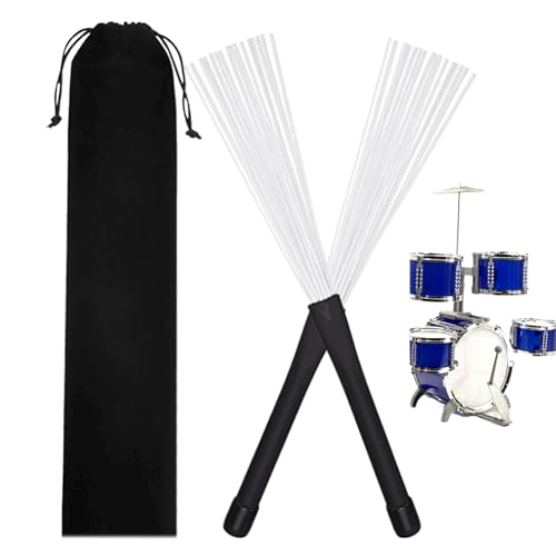 Drum Wire Brushes, Wire Brush Set Of Heavy Duty, Retractable 2 x Drum Instrument Playing Wire Brushes, Beginners Professionals Musical Instrument Accessories For Concert, Performance