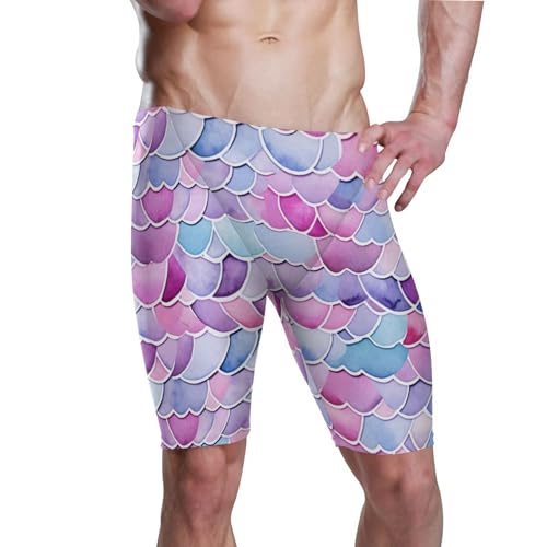 Mermaid Fish Scale Men's Swim Jammers Swimsuit M B0401423