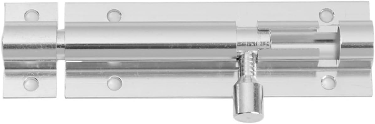 Door Latch 5pcs Barrel Bolt Aluminum Alloy Door Latch Hardware for Home Gate Safety Lock Gates Tower Garden Bedroom Bathroom Internal Doors(Silver,8inch)