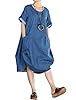LaovanIn Women's Plus Size Tunic Dress Summer Cott... #4