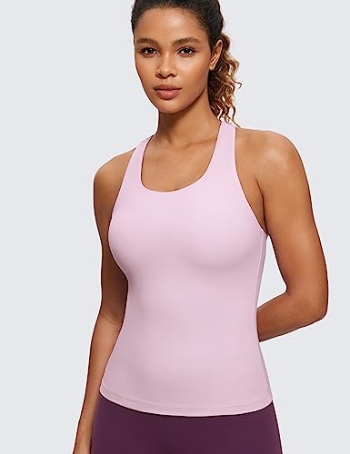 Image of CRZ YOGA Butterluxe Racerback Tank Tops | Light Support, Built in Bra, Removable Pads, Yoga, Extremely Soft, Scoop Neck, for Women