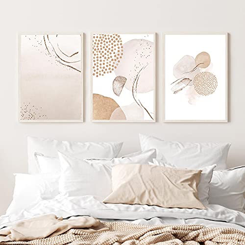 Decoración moderna para sala de estar con cuadro lienzo acuarela rosa dorado 5