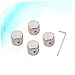 FAVOMOTO 4pcs Flat Aluminum Alloy Control Knobs for Electric Bass Guitar Volume Tone Replacement Knobs Design for Shaft Import Pots Silver