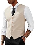 PJ PAUL JONES Mens Dress Casual LIghtweight Vest Classic V-Neck Waistcoat