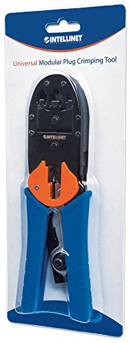 Intellinet Rj45 Crimp Tool – All-In-One Modular Pass Through Crimper With Wire Cutter & Stripper Functions – Crimps Rj45, Rj22, Rj12, Rj11, Rj10, Rj9 Connector Plugs – Lifetime Mfg Warranty - 211048 #TOP7