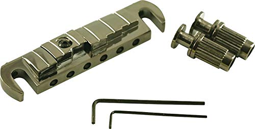 WD MUSIC ALUMINUM COMBO BRIDGE/TAILPIECE - BLACK CHROME (TOB16-PBK) �R���{�u���b�W �u���b�N�N���[��