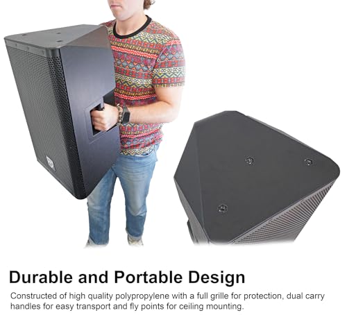 Image of Rockville DX12 12 inch Active Powered DJ PA Speaker with 2-Channel Mixer