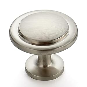 Ravinte 30 Pack Brushed Nickel Cabinet Pulls 1-1/4 inch Kitchen Drawer Pulls Cabinet Door Handles Knobs for Dresser